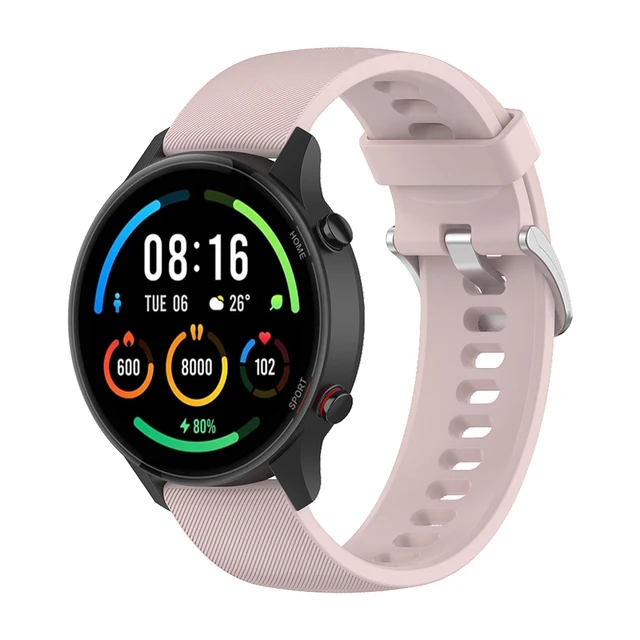 22mm Offical Silicone Replace Straps for Xiaomi Mi Watch Color Sports Edition band for Mi Watch Color Bracelet Watchbands Correa light pink