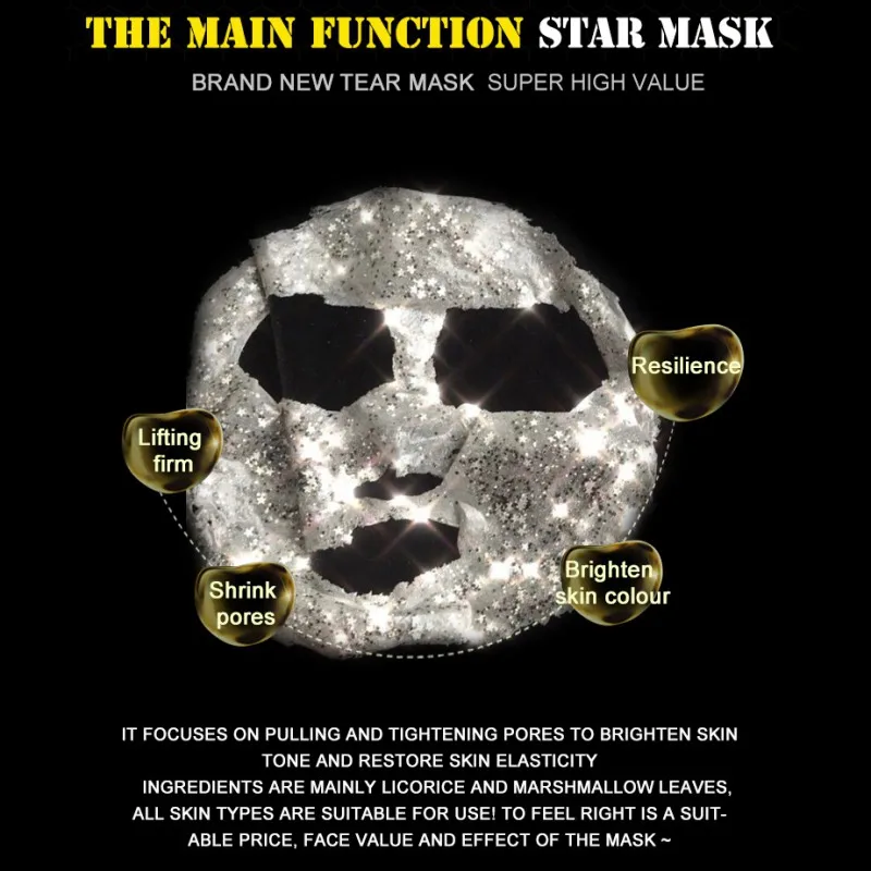 Удаление черных точек маска светящаяся работа блестящая золотая отшелушивающая черная маска для лица точечная маска для лица Уход за кожей отбеливающая