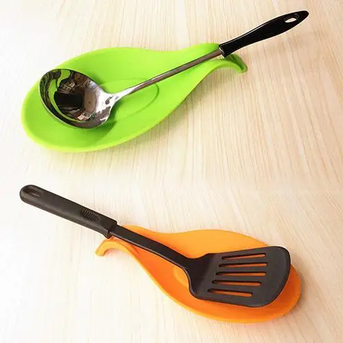 Heat Resistant Silicone Soup Spoon Pad Utensil Tea Bag Holder Fork Mat FA Heat Resistant Silicone Soup Spoon Pad Utensil Tea Bag Holder Fork Mat FA