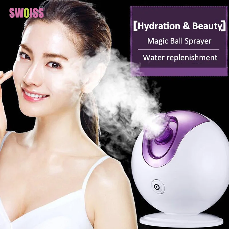  SWOISS Ball Nano Steam Vaporizer For Face Moisturizing Nebulizer Hot Spray Steaming Machine Water S