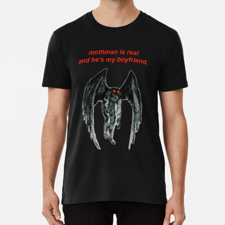 Мотмен реальный и он мой парень. Футболка mothman cryptid buzzfeed Райан бергара Шейн мадеей