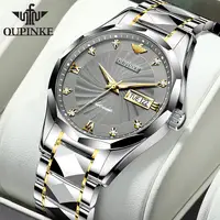OUPINKE-reloj de pulsera para hombre, accesorio masculino resistente al agua con mecanismo automático de zafiro, complemento mecánico de marca lujosa de negocios con fecha