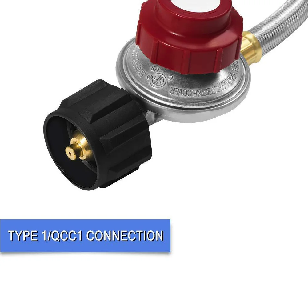 0-30 PSI Hosepipe домашний с манометром Регулируемый практичный курильщик фритюрница для индейки Индикатор подключения давления регулирующей горелки