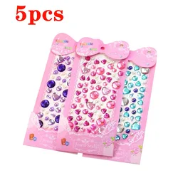 Autocollant Kpop 3D en perles de diamant acrylique fait à la main, Puzzle, décoration, nœud, bijoux, gemmes en cristal, autocollants pour voiture 