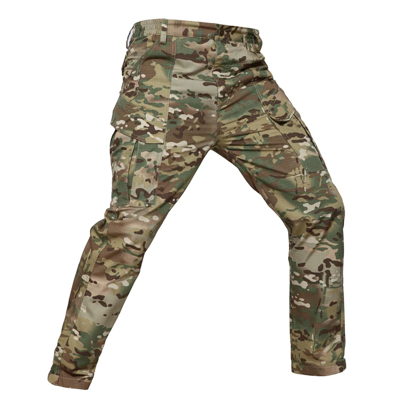 Мужские камуфляжные тактические брюки рип-стоп водонепроницаемый военный армейский боевой брюки мужские солдатики страйкбол хлопок брюки карго - Цвет: PLY-59 CP