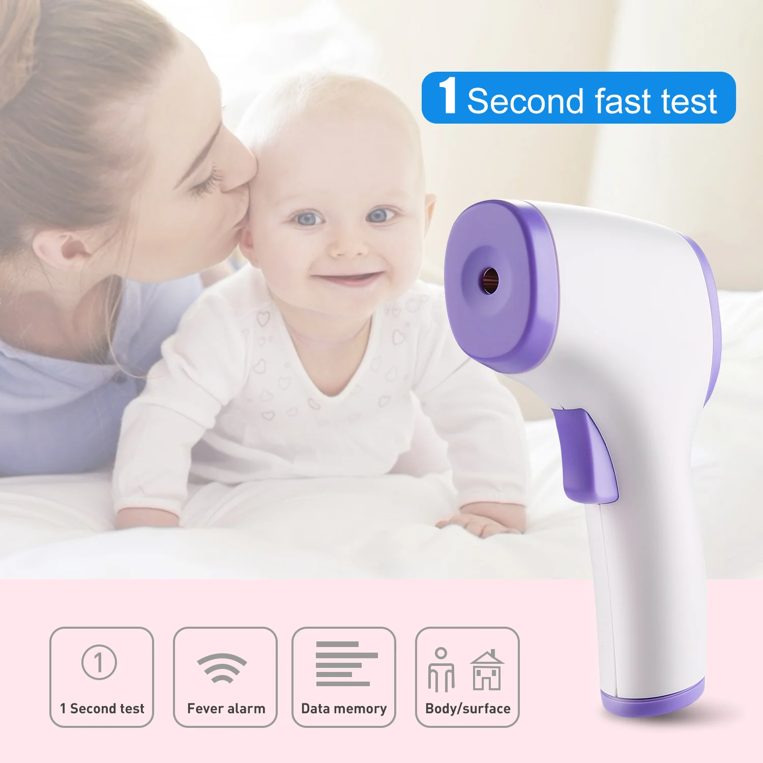 

LCD Digital Temperature Meter Infrared Thermometer Non-Contact Handheld Laser Temp Tester 35~40 Celsius Infrared Thermometer