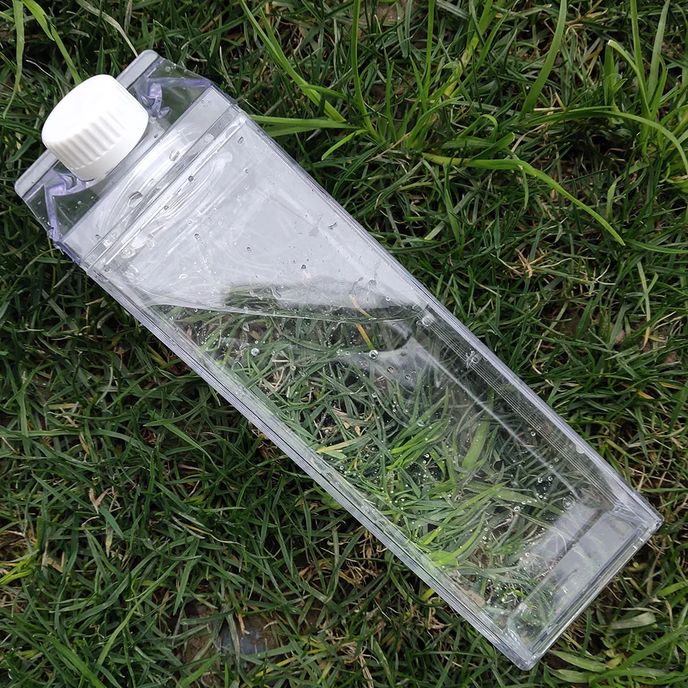 Kitchen Leakproof Creative Transparent Milk Water Bottle Drinkware Outdoor Climbing Tour Camping Children Men Milk Water Bottles - Цвет: 500 ml
