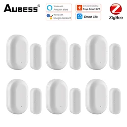Aubess Tuya Zigbee Door Sensor Door Open Closed Detectors App Notification Alert Security Alarm Work With Alexa Google Assistant