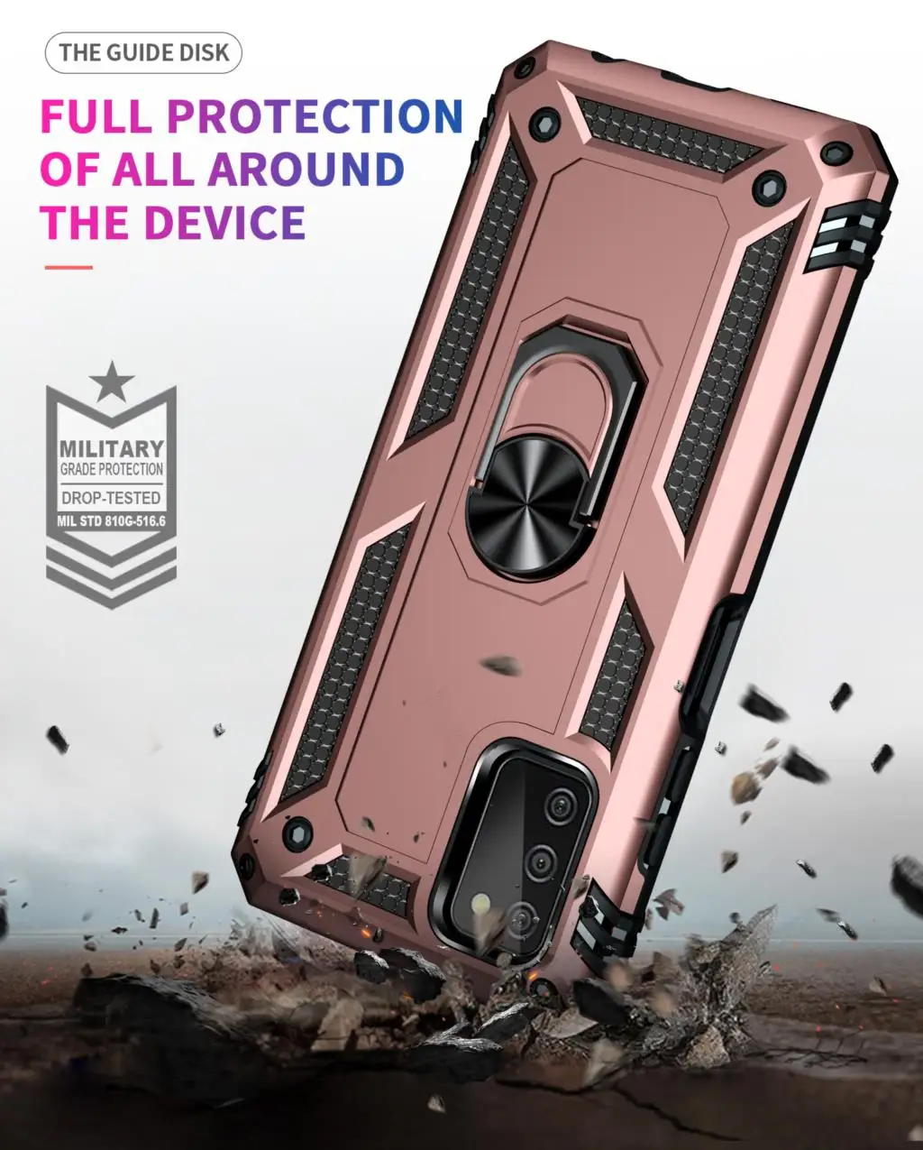 for Samsung A03s Armor Shockproof Case for Samsung Galaxy A03s Military Protective Magnet Holder Ring Case Cover for A 03s 03 s silicone cover with s pen