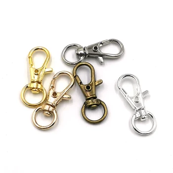 

10Pcs/Lot Key Chain Bag Belt Dog Chains DIY Findings Accessories Swivel Key Rings Lobster Clasps For Keychain Making Work