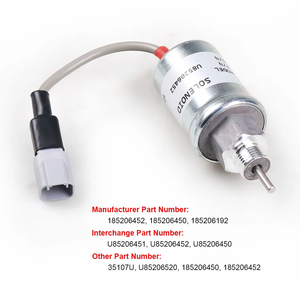 Electrical Shut Solenoid Electrical 12V Shut Off Solenoid for Perkins 402D 403D 404D 404C 403C U85206452