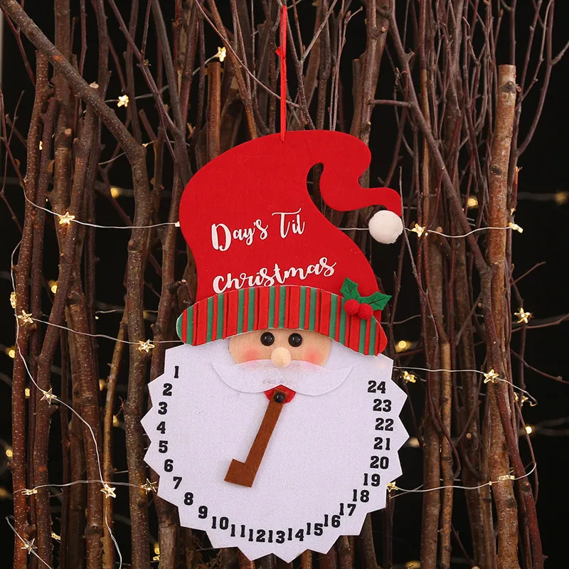 Новогодний Рождественский будильник часы подвесная Елочная игрушка украшения для дома рождественские украшения Noel подарок для детей - Цвет: Santa alarm clock