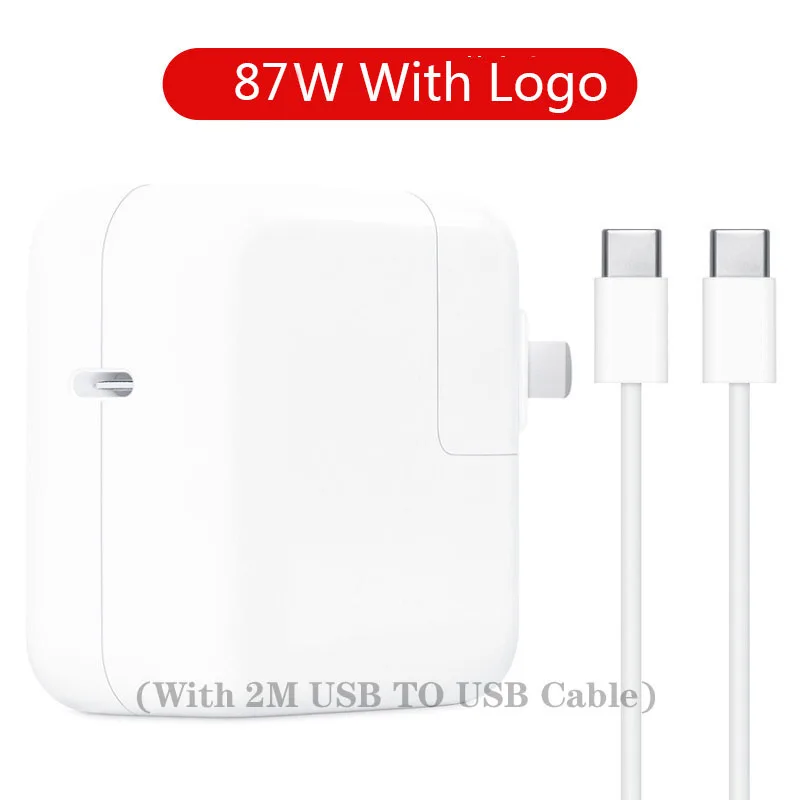 87 Вт USB-C адаптер питания зарядное устройство(с логотипом) для новейшего Apple Macbook Pro 1" 13" 1" дюймов A1706 A1707 A1708