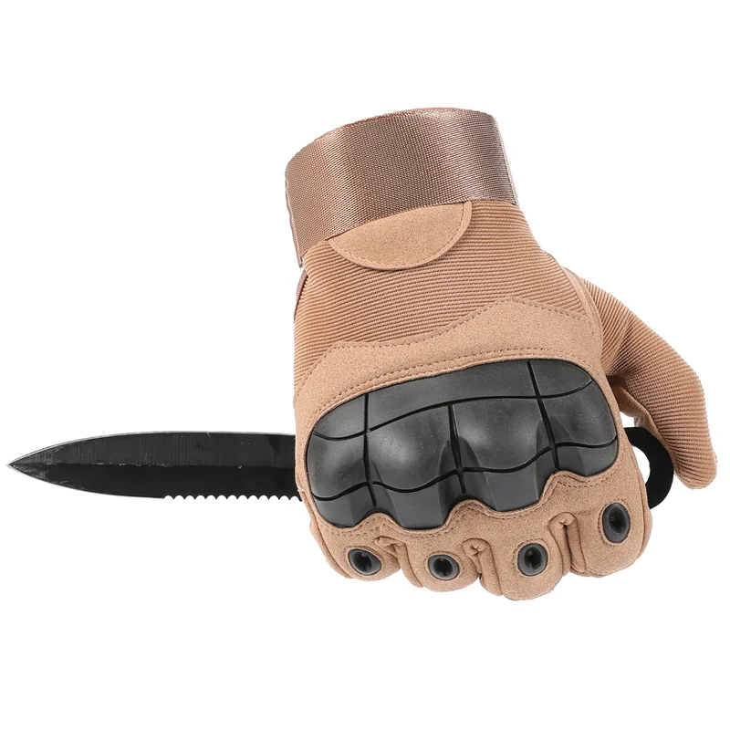 Men's Tactical Gloves Motorcycle Riding Touch Screen Outdoor Sport Full Finger Moto Anti-Slip Carbon Fiber Shell Tactical Gloves