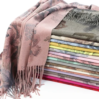 

Designer new knitted spring winter women scarf plaid warm cashmere scarves shawls luxury brand neck bandana pashmina lady wrap
