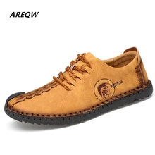 AREQW/Лидер продаж; Дизайнерская обувь для мужчин; Повседневная обувь; лоферы; Мужская обувь; Качественная кожаная обувь; мужские мокасины на плоской подошве; большие размеры
