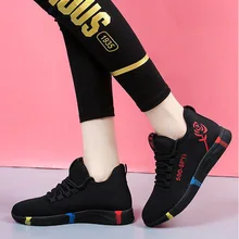 

Women's Breathable Non-slip Platform Running Shoes Fashion 2022 Korean Casual Sport Shoes Black Lace-up Sneakers Gym Trainers
