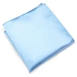 Мужской Карманный платок простой цвет Свадебная вечеринка квадратный платок (светло-голубой)