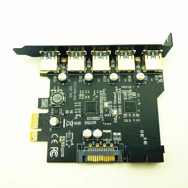Super Velocidade Pci-e para Usb 3.0 19-pin Portas Pci Express Conector de Placa de Expansão Sata 15pin com cd de Driver para pc Desktop Cartões para acréscimos - Imagem 2