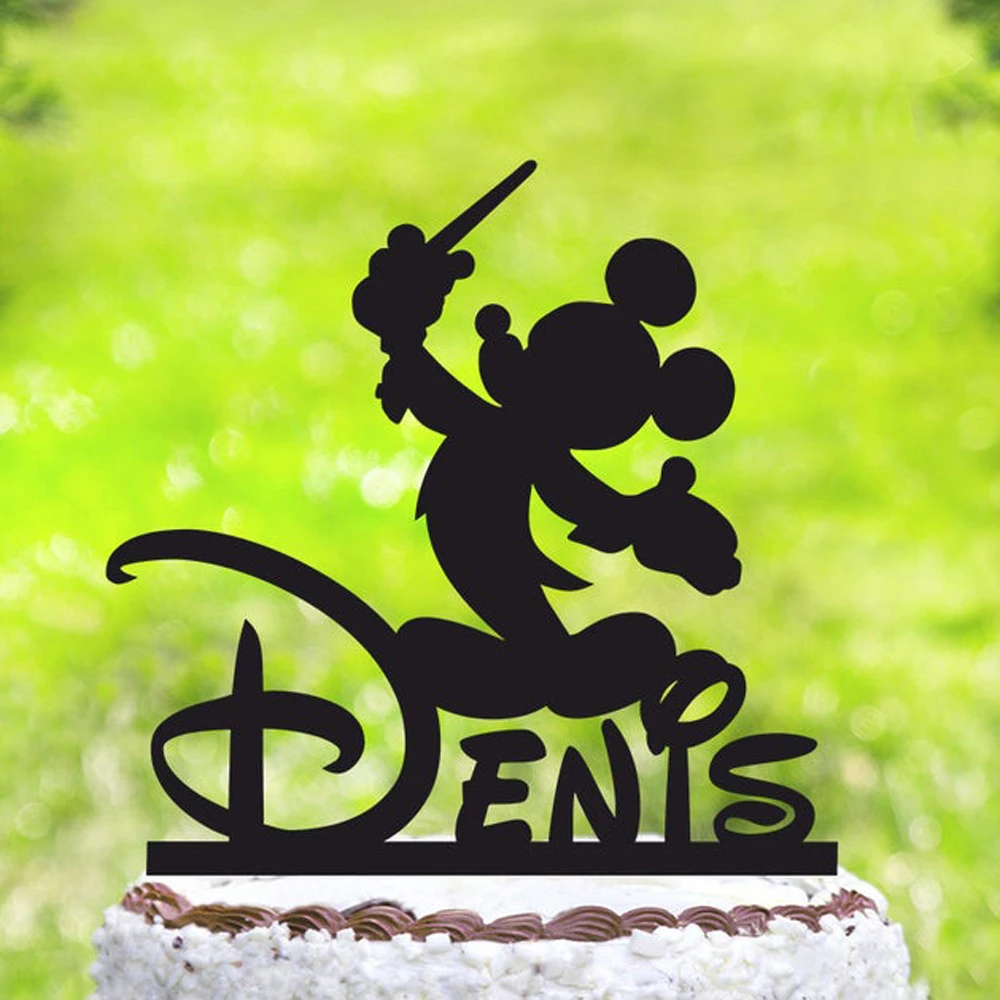Personalised Birthday Mouse Cake Topper First Birthday Cake Topper Mouse With Name Happy Birthday Party Cake Topper Cake Decorating Supplies Aliexpress
