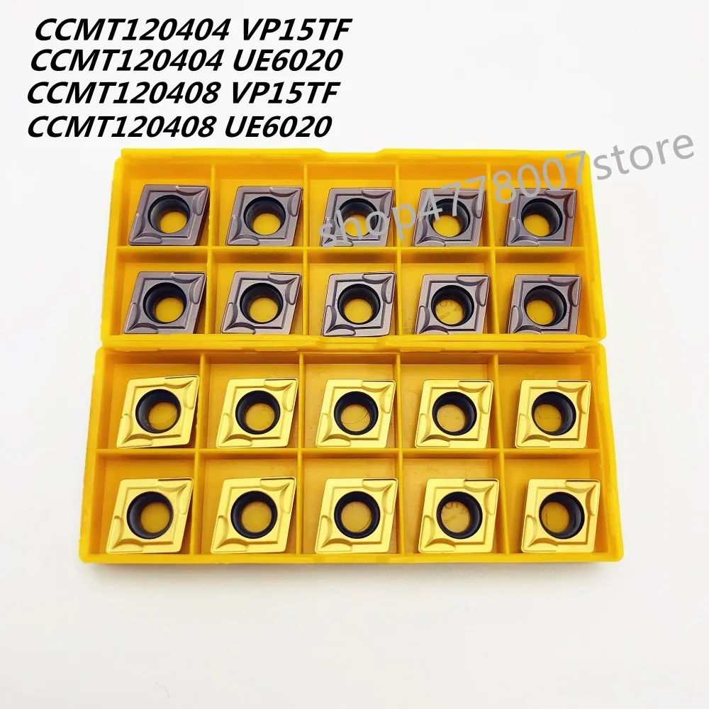 Инструмент Из Карбида Вольфрама CCMT120408 CCMT120404 VP15TF UE6020 US735Carbide вставка CNC металлическая Поворотная вставка для стали из нержавеющей стали