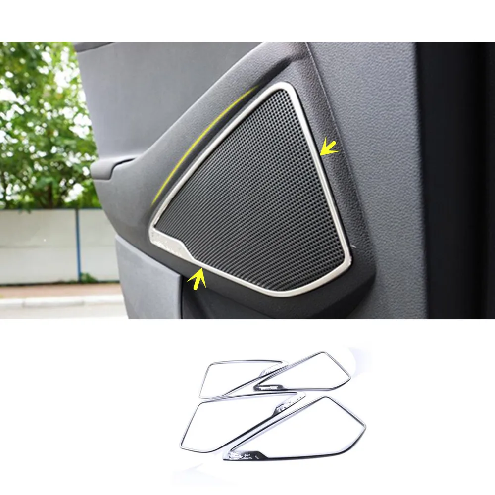 Для hyundai Tucson Автомобильная дверная палка из нержавеющей стали внутри аудио говорящее звуковое кольцо Круглый Светильник отделка 4 шт