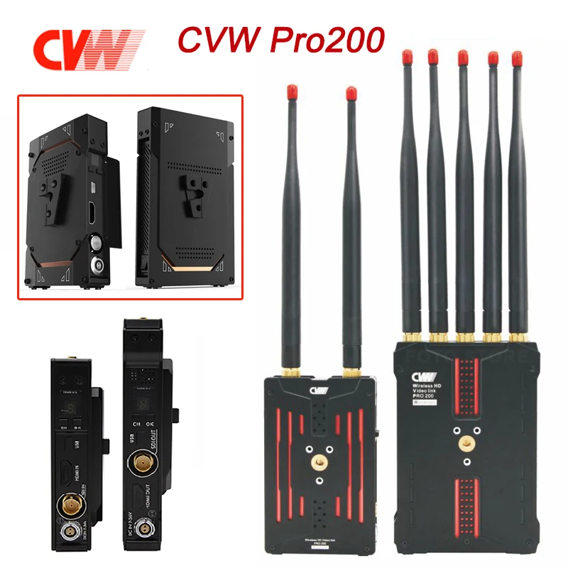 

CVW Pro200 5GHz SDI HDMI 1080P HD Video Wireless Transmission System Multifunctional 200m Wireless image Transmitter Receiver