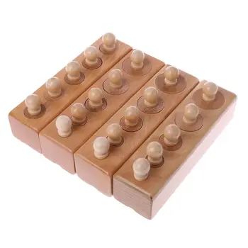 

1 Set Wooden Cylinder Montessori Socket Blocks Blocks Toy For Baby Educational Development Practice Senses 72XC