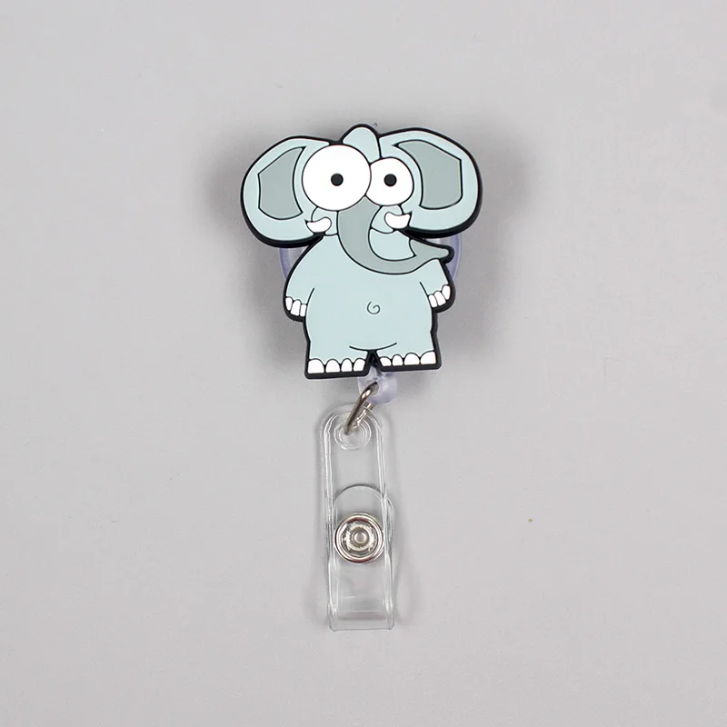 Big Eye Wild Animals Style Retractable Badge Reel For Nurse & Doctor Card Holder Office & Hospital Supplies Boy & Girl Name Card