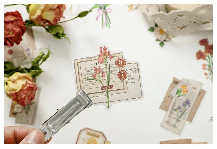 30pcs/1lot kawaii Stationery Sticker Vintage Flower affair Diary Planner junk journal Decorative Scrapbooking DIY Craft Sticker
