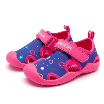 

2020 Children's sandals boys beach shoes solid bottom soft wear non-slip girls baby toddler shoes kids barefoot shoes