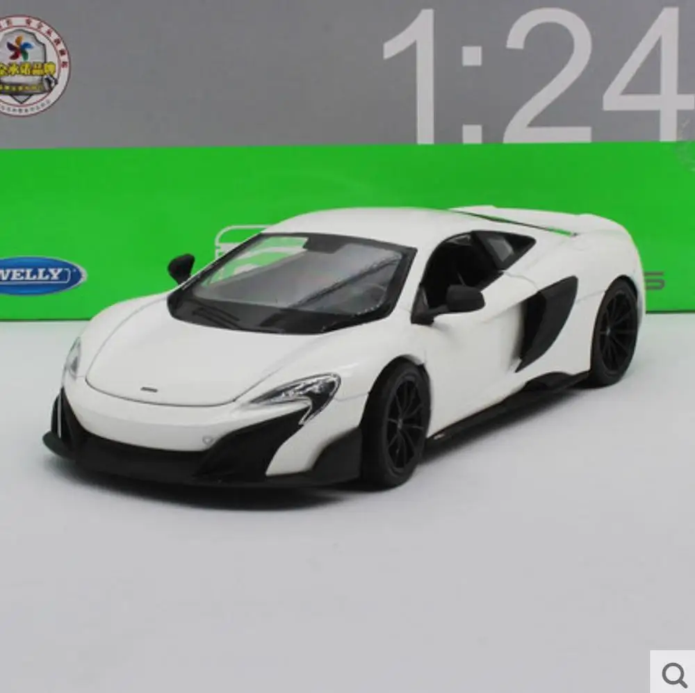 Welly 1/24 1:24 Mclaren 675LT спортивный гоночный автомобиль Транспортное средство литья под
