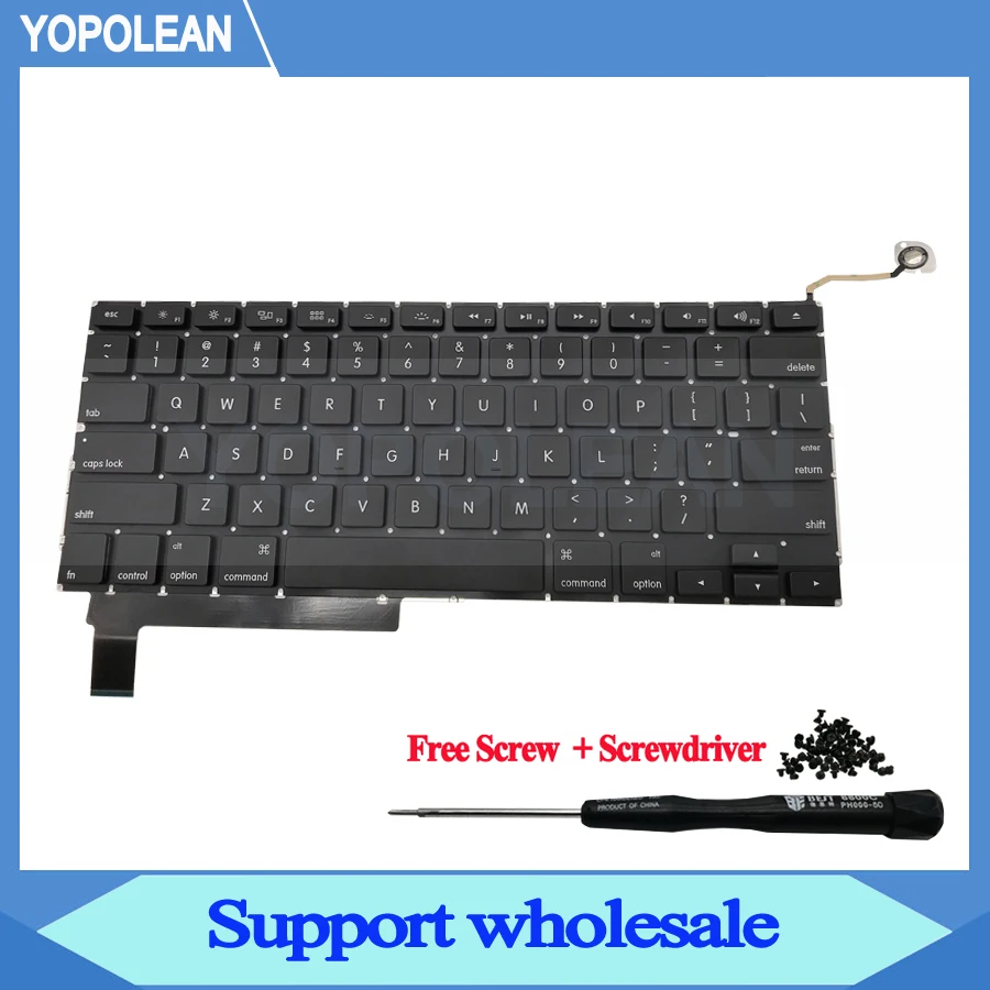 Новая английская клавиатура US для Macbook Pro Unibody 15 дюймов A1286 2009 2010 2011 2012