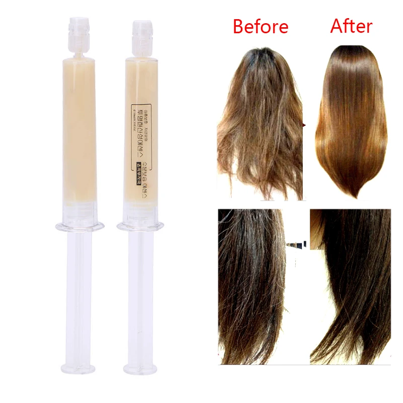 

2pcs Hair Mask Keratin Treatment Essence Nourish Scalp Repair Dry Damage Hair Curly Gloss Mask Moisturizing Hair Care Serum