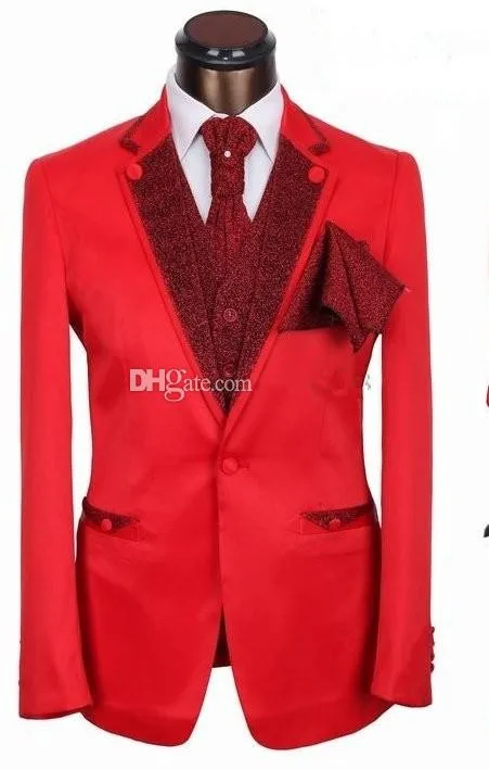 red and silver tuxedo