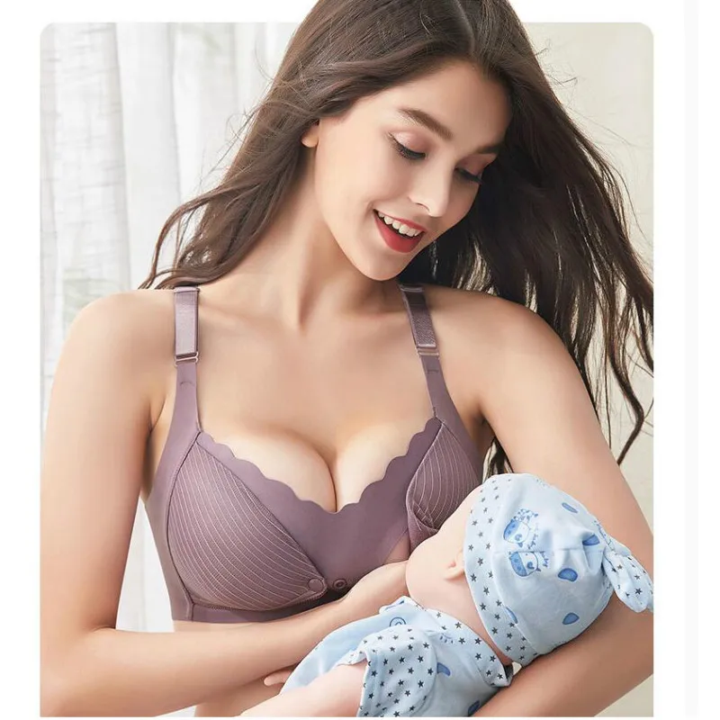 D001 Maternity Nursing Bras Pregnant Women Lingerie Breastfeeding Hot Front  Closure Breast Feeding Bras Large Size Brassiere - Active Bra - AliExpress