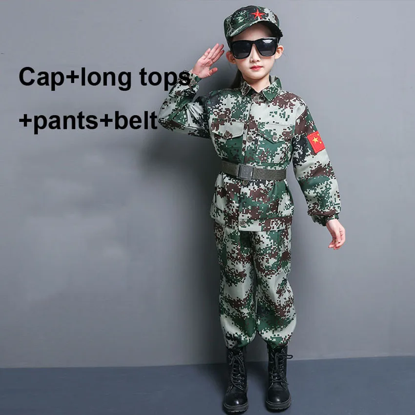 Военная форма для детей, тренировочный костюм для мальчиков, Специальная Военная куртка, комплект со штанами, армейская камуфляжная детская одежда для солдат