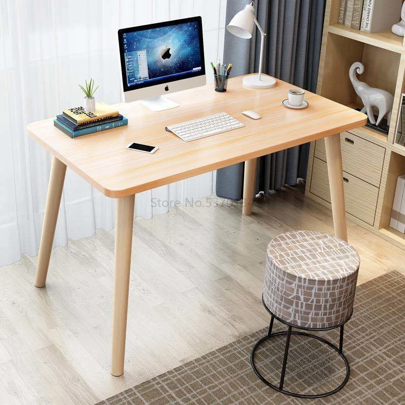 Скандинавский компьютерный стол настольный домашний учебный офисный письменный стол обеденный стол простой современный спальня Детский деревянный стол - Цвет: Белый