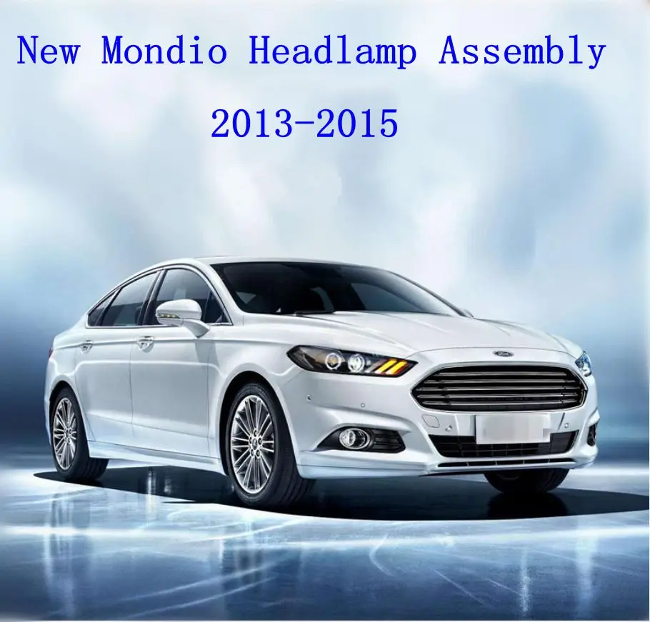 VLAND Автомобиль Стайлинг фара для Fusion светодиодный головной фонарь 2013 для Mondeo головной свет с DRL+ ангельские глазки