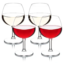 2 pièces en plastique verres à vin verre à vin clair Champagne flûtes tasse maison mariage Bar fête boire verrerie jus tasse incassable