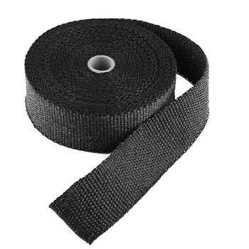 

1.5mm x50m e Heat Resistant Insulation Tape Fiberglass Motorcycle Exhaust Header Pipe Heat Wrap Tap for Industrial Electrical