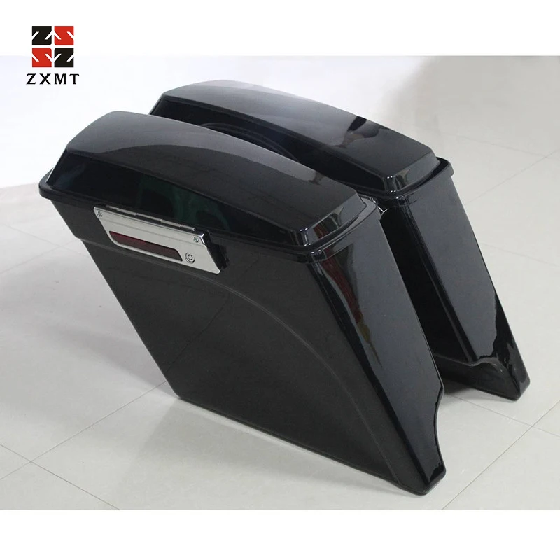 

ZXMT Motorcycle Stretched Extended Hard Saddlebags Saddle Bag Trunk For Harley Touring Road King Electra Glide Ultra ABS 94-13