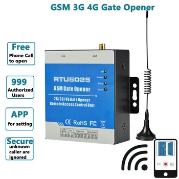 

GSM Gate Opener Relay Switch 3G 4G Remote Access Control Wireless Sliding gate Opener By Free Call Up to 999 authorized numbers