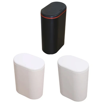 

Plastic Narrow Type Kitchen Trash Can Toilet Press Type Waste Bin Dustbin Bathroom Trash Bin Basket Garbage Bucket