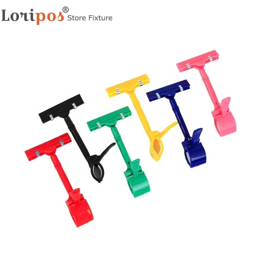 Supermarket Shelf Edge Top Plastic Pop Clip Merchandise Retail Sign Card Price Talker Tag Display Holder Clamp