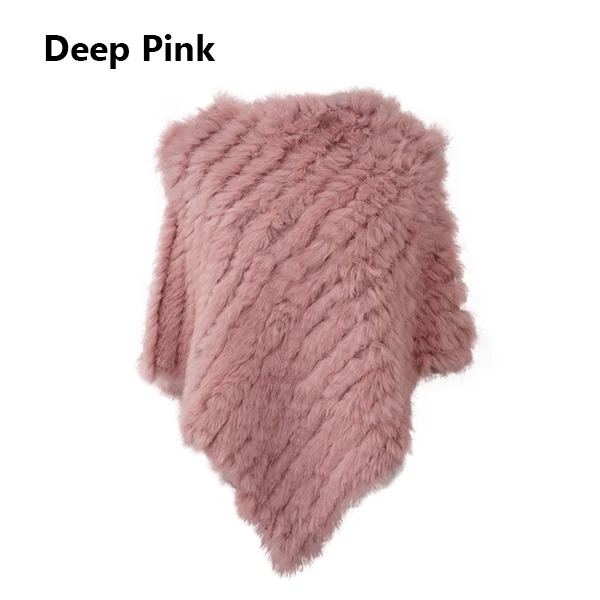 puffer coat women Real Rabbit Fur Knitted Natural Fur Poncho Vest Fashion Wrap Coat Shawl Lady Scarf Natural Fur Wedding Party Wholesale Cape parka jacket Coats & Jackets