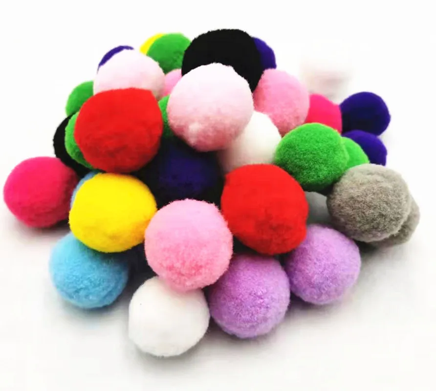 10pcs 30mm mix color Теплые цветные помпоны, подарочные украшения, разные размеры, помпон для детей, игрушки для рукоделия, материал пряжи, помпоны, помпоны для рукоделия - Цвет: 10pcs 30mm mix color