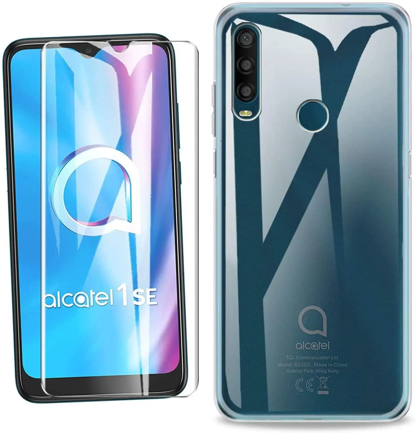 Coque transparente et protecteur d'écran pour ALCATEL 1SE 2020