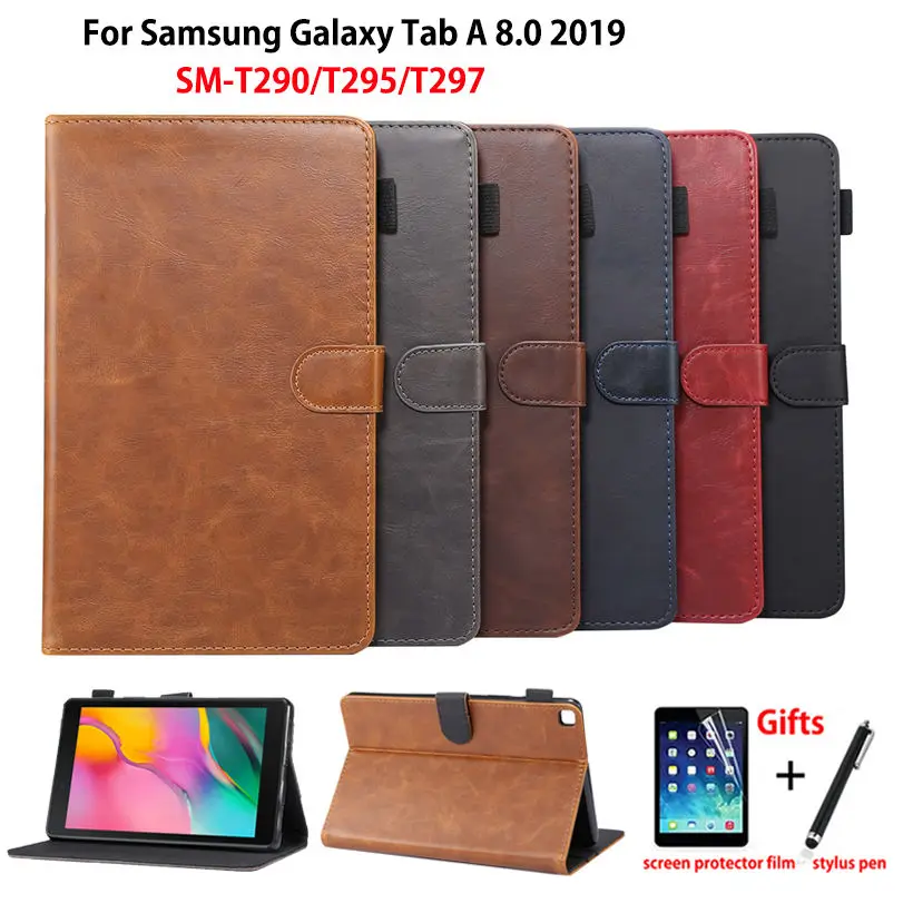 Роскошный чехол для samsung galaxy tab A 8 0 2019 SM T290 T295 T297 планшета искусственная кожа