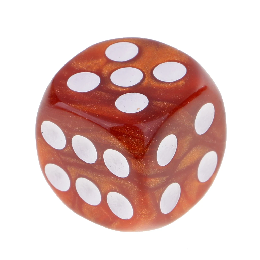 50Pc/Pack Dotted Dice Table Game Die 16mm Dotted for Party Role Playing Game  Parties Board Game Dices Polyhedral Dice 
